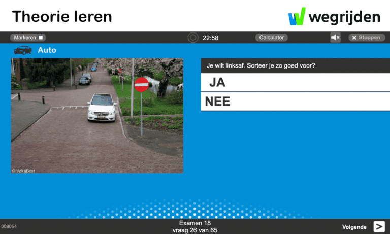 Auto theorie examen oefenen