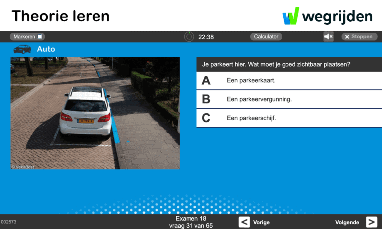 Auto theorie examen oefenen