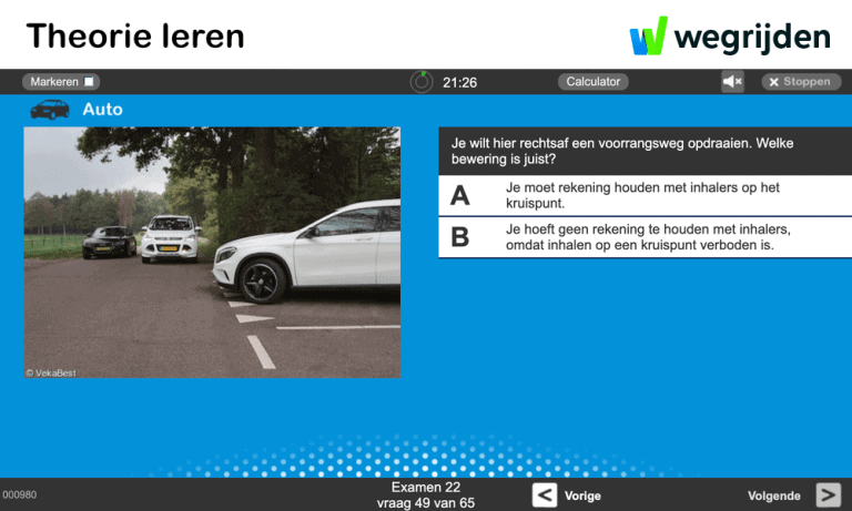 Auto theorie examen oefenen