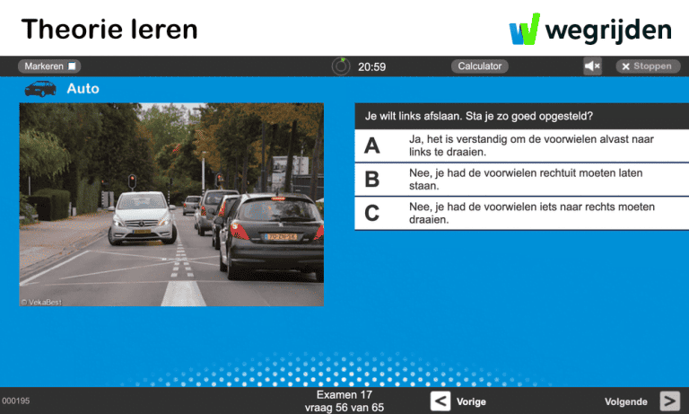 Auto theorie examen oefenen