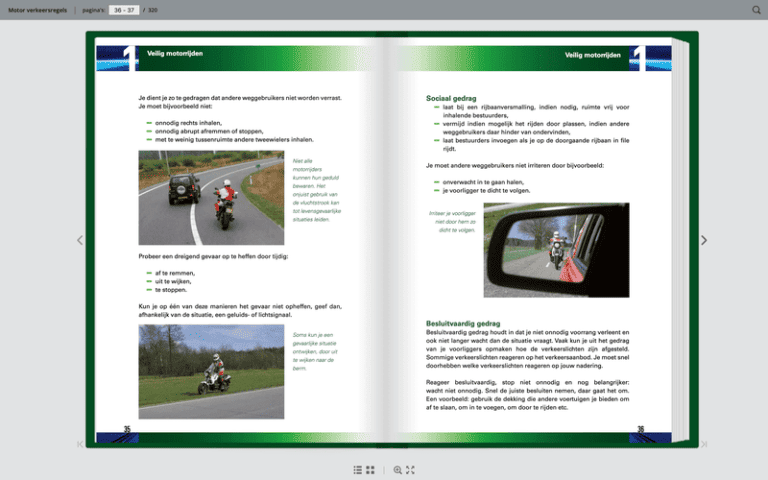 Online motor theorie oefenen met motor theorieboek