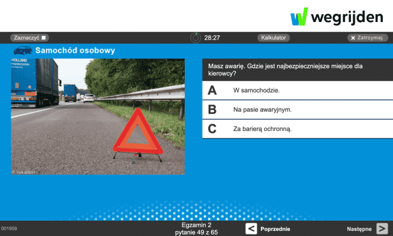 Egzamin z teorii samochodu w języku polskim