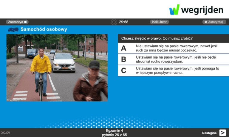 Egzamin z teorii samochodu w języku polskim