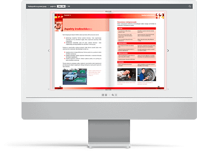 Monitor komputerowy wyświetlający platformę e-learningową do przygotowania do teorii jazdy, z darmowym dostępem do wybranych sekcji kursu.