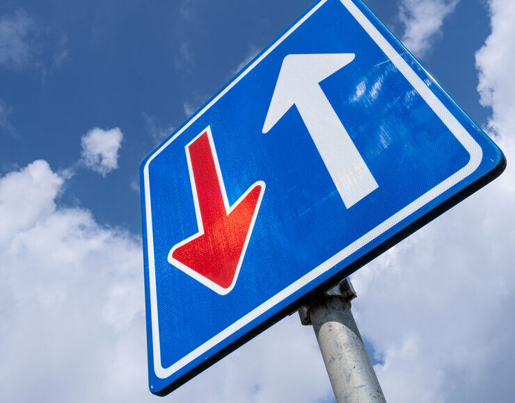 Verkeersbord verplaatsings- en inhaalborden F-serie